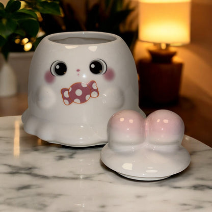 Sugar Snug Ceramic Mug (With Lid) - White