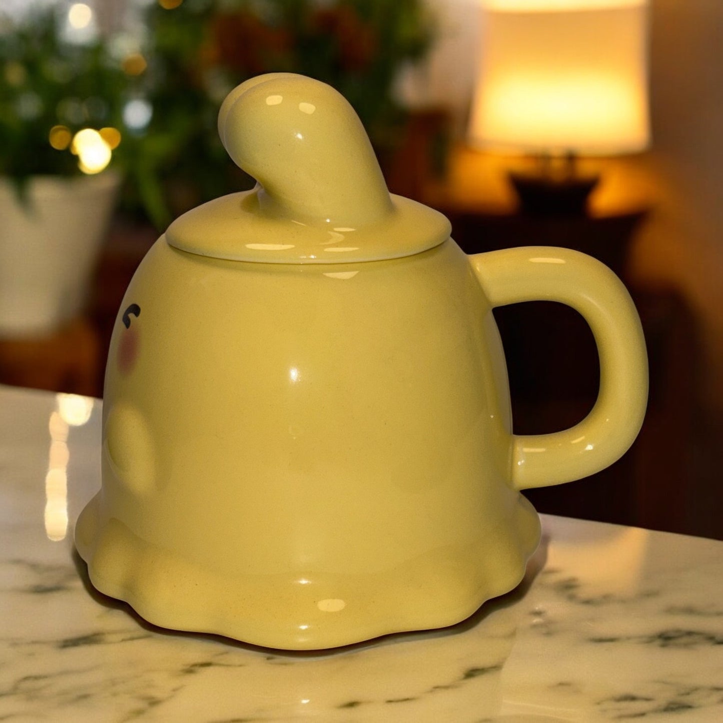 Sugar Snug Ceramic Mug (With Lid) - Yellow