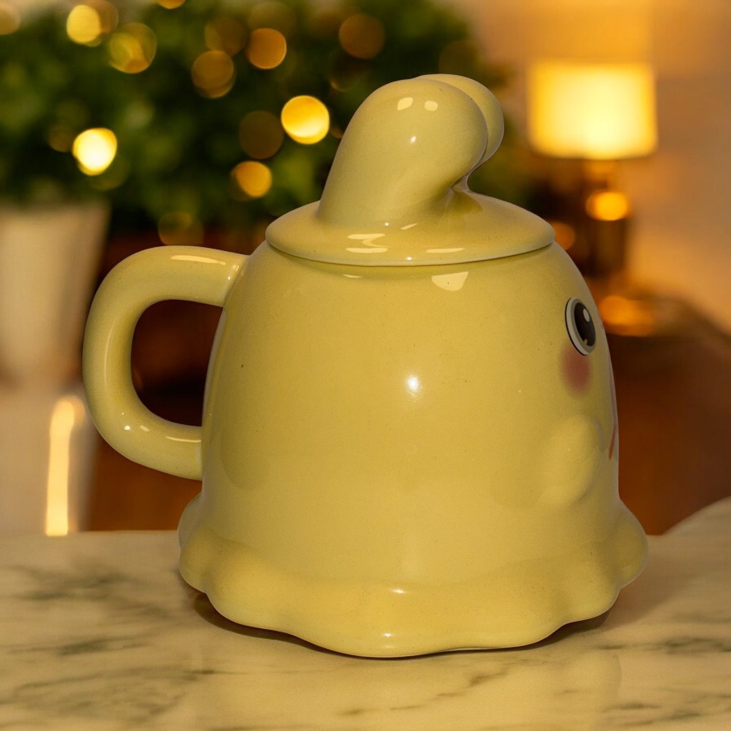 Sugar Snug Ceramic Mug (With Lid) - Yellow