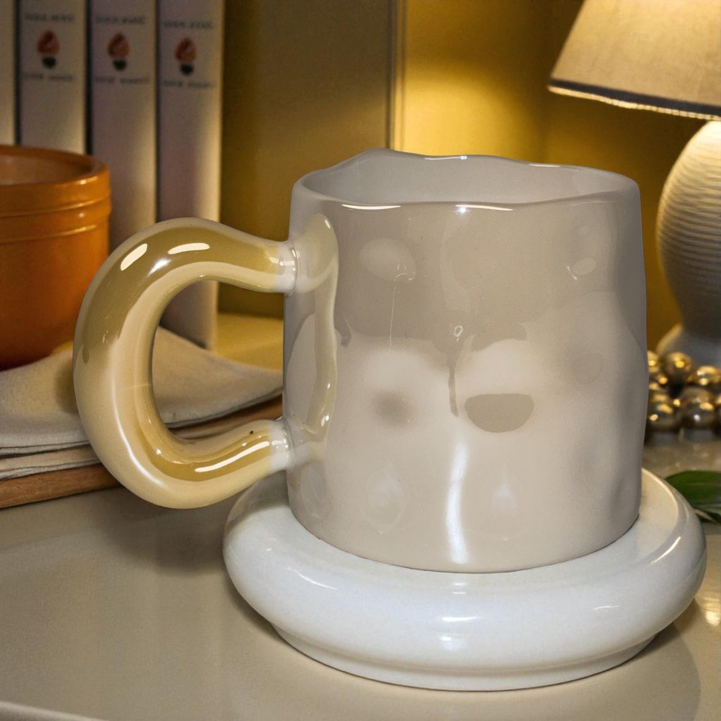 Tulip Meadow Ceramic Mug - Yellow