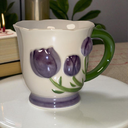 Tulip Buds Ceramic Mug - Violet