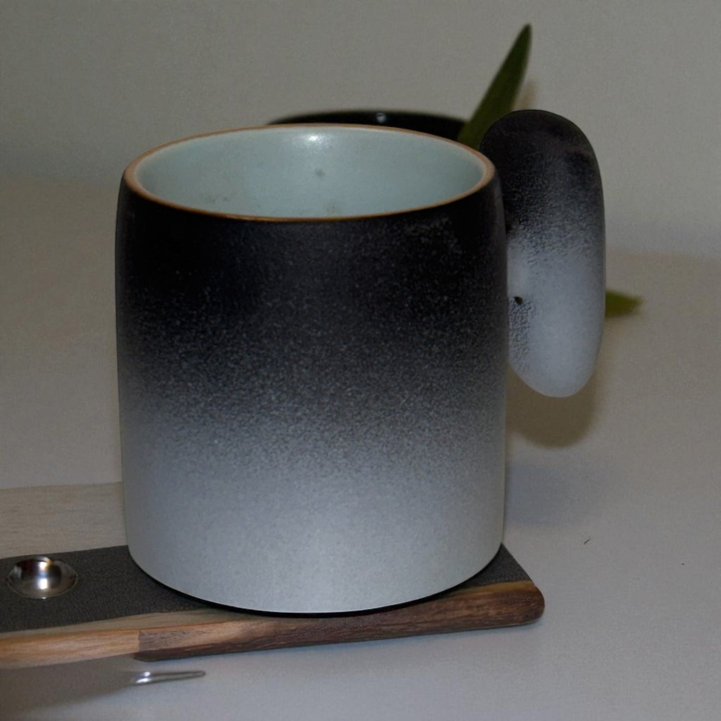 Wabi Fade Demitasse Cup (80 ml Espresso Cup) - Black and White