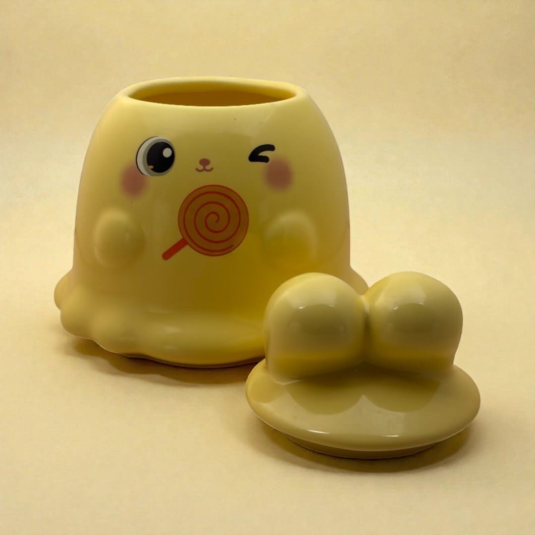 Sugar Snug Ceramic Mug (With Lid) - Yellow