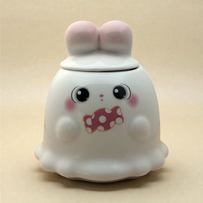 Sugar Snug Ceramic Mug (With Lid) - White