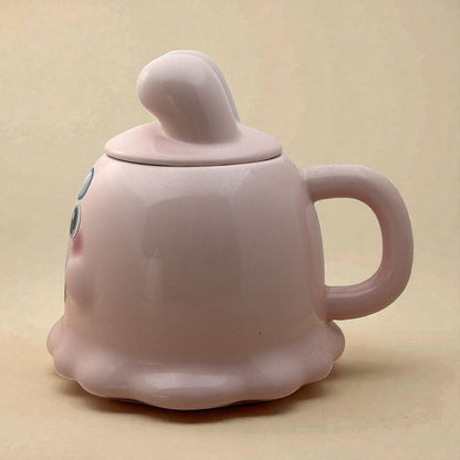 Sugar Snug Ceramic Mug (With Lid) - Pink