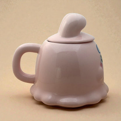 Sugar Snug Ceramic Mug (With Lid) - Pink