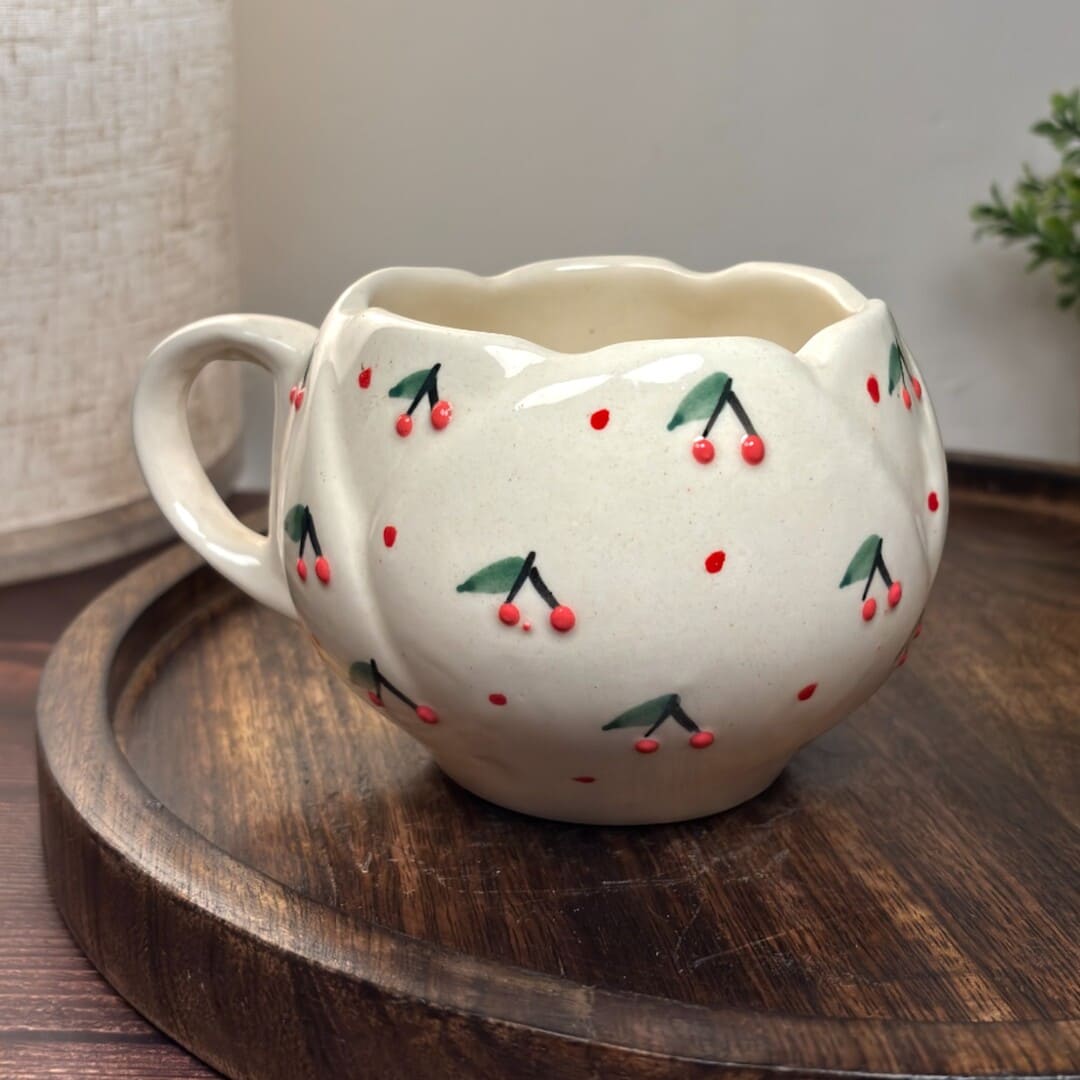 Cherry Sprigs Ceramic Mug