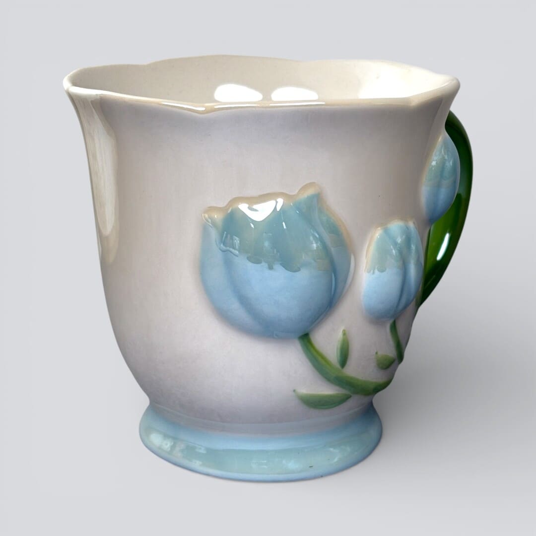 Tulip Buds Ceramic Mug - Blue