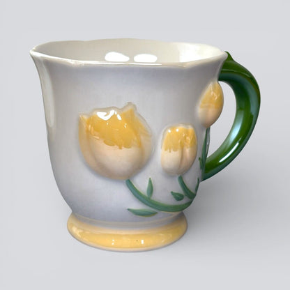 Tulip Buds Ceramic Mug - Yellow
