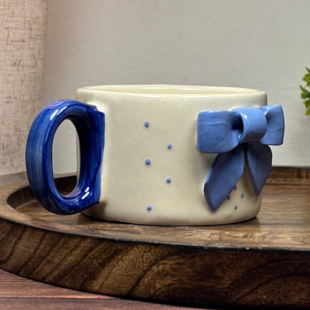 Blue Ribbon Ceramic Mug
