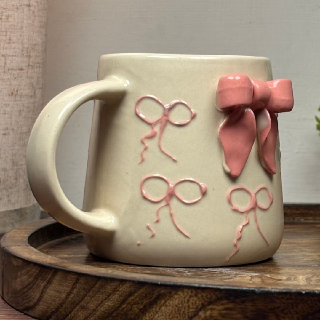 Pastel Bow Ceramic Mug