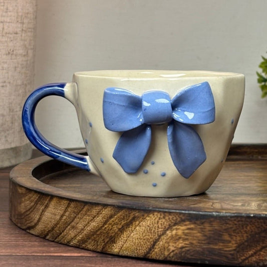 Tapered Bow Ceramic Mug