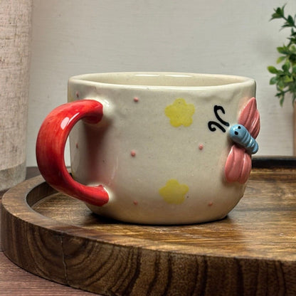 Sculpted Butterfly Ceramic Mug