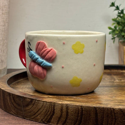 Sculpted Butterfly Ceramic Mug