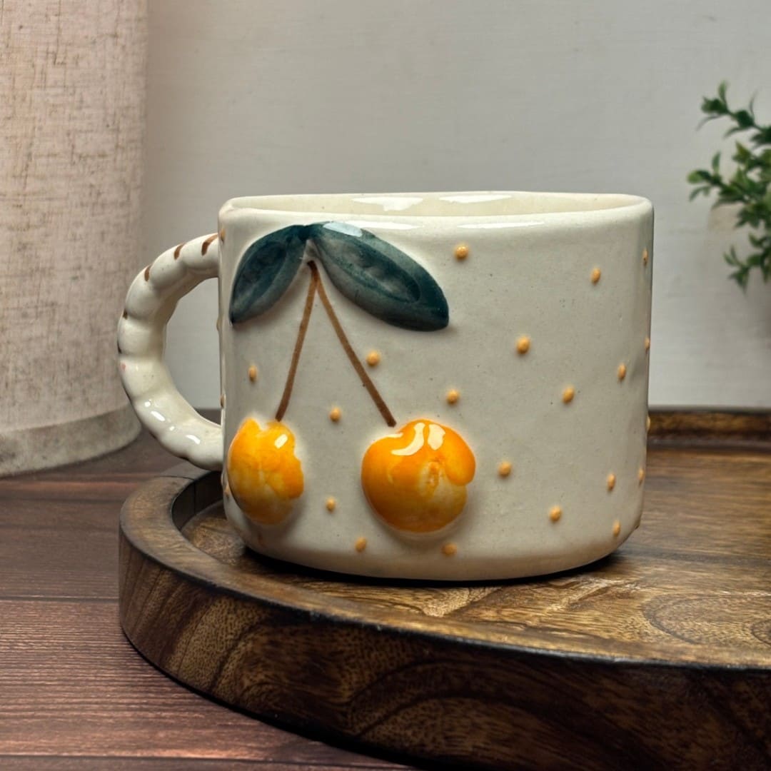 Cherry Charm Ceramic Mug