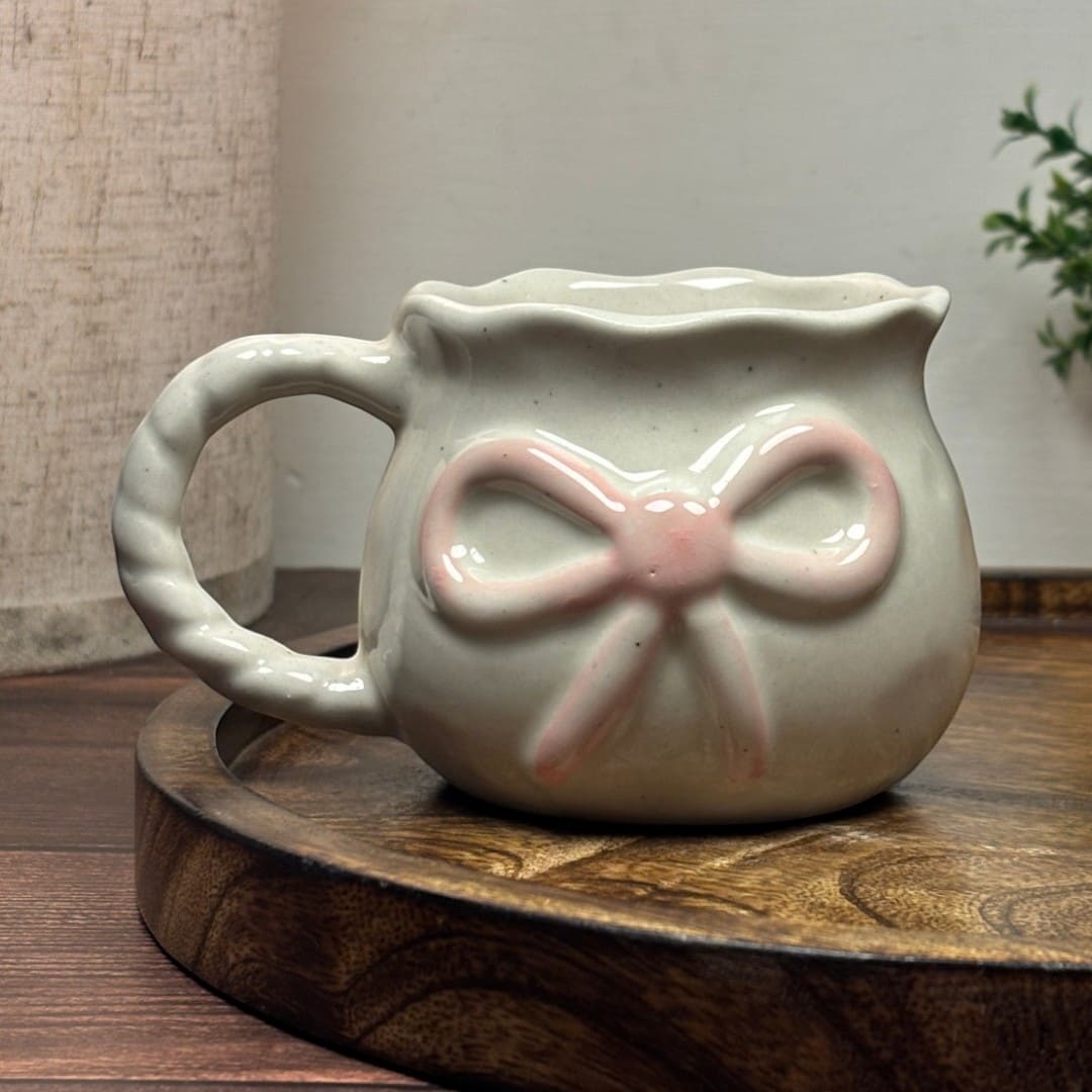 Pink Bow Ceramic Mug