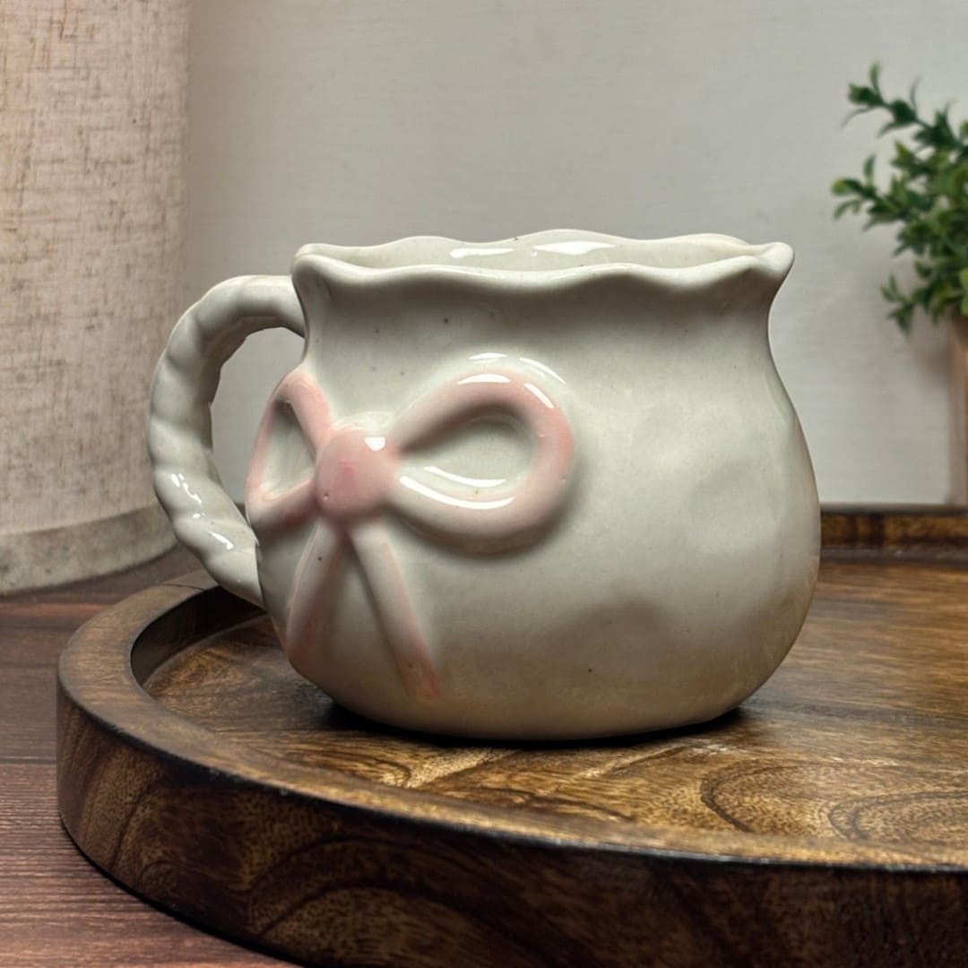 Pink Bow Ceramic Mug