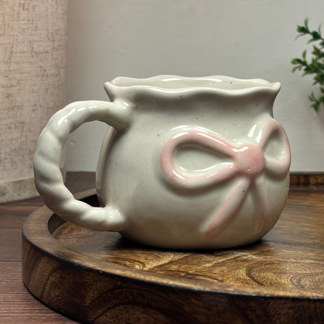 Pink Bow Ceramic Mug