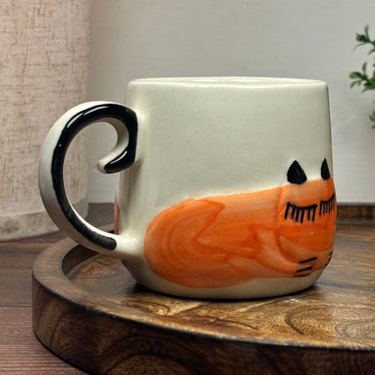Sleepy Cat Ceramic Mug