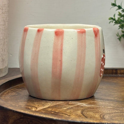 Strawberry Stripes Ceramic Mug