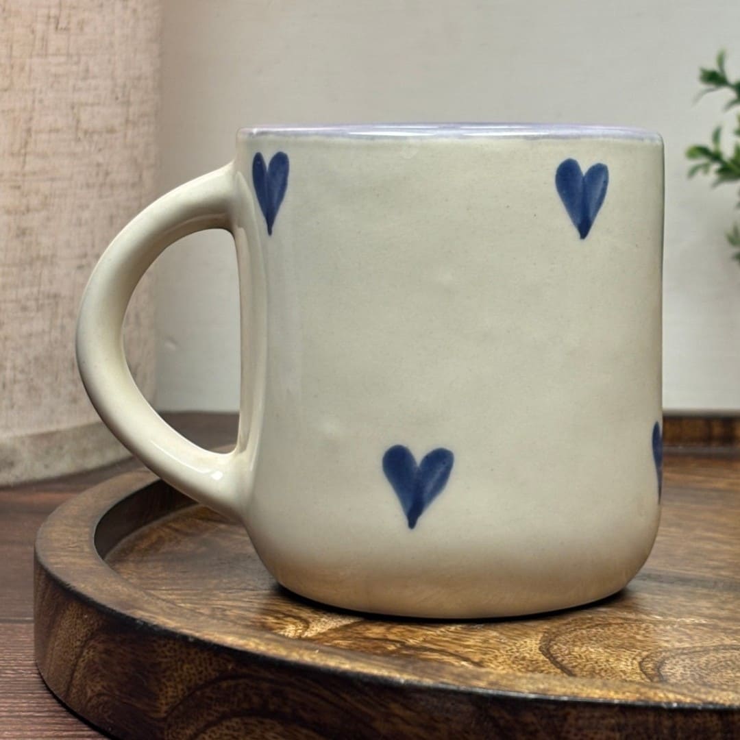 Violet Hearts Ceramic Mug