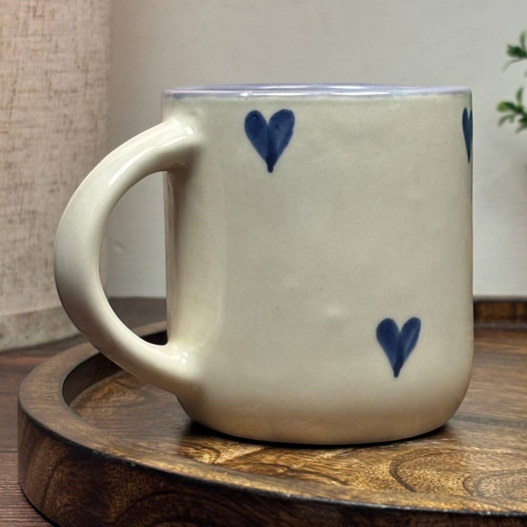 Violet Hearts Ceramic Mug