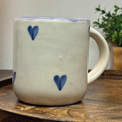 Violet Hearts Ceramic Mug
