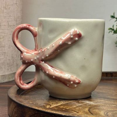 Bow Handle Ceramic Mug