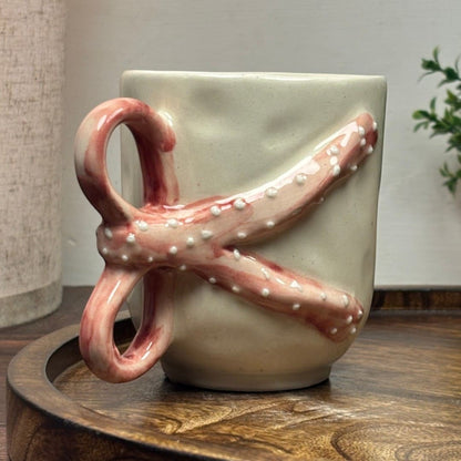 Bow Handle Ceramic Mug