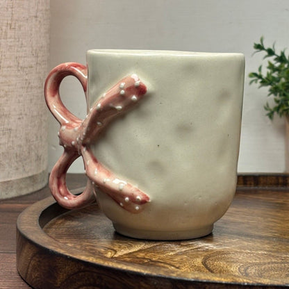 Bow Handle Ceramic Mug