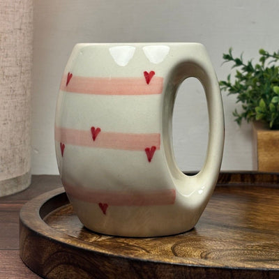 Blush Stripe Ceramic Mug