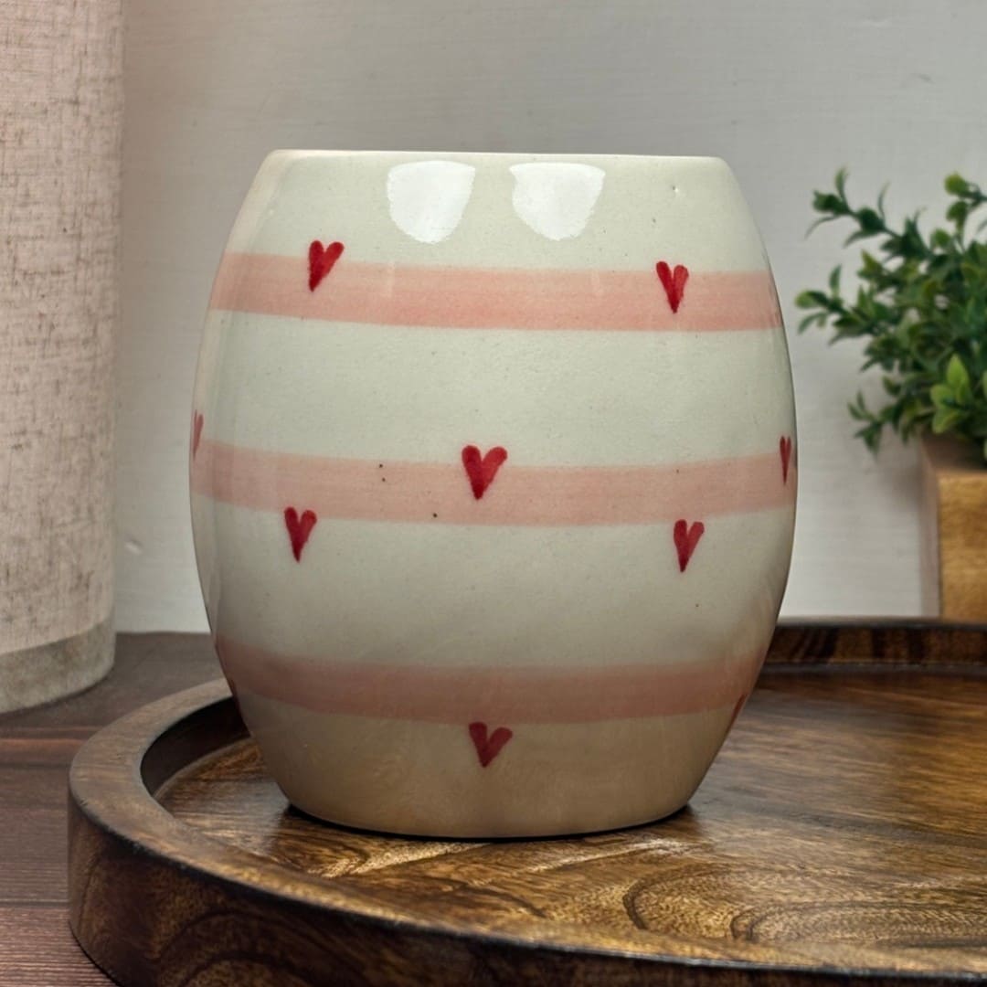 Blush Stripe Ceramic Mug