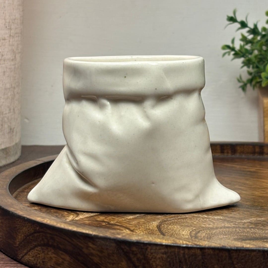 Wrinkled Bag Ceramic Mug