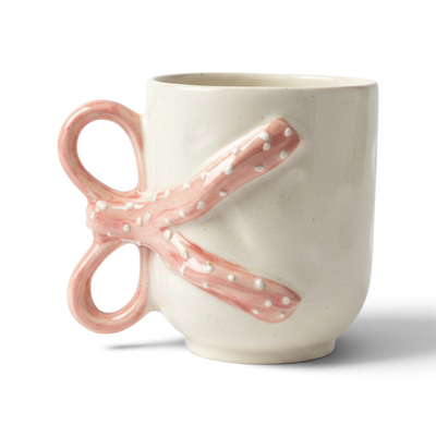 Bow Handle Ceramic Mug