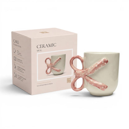 Bow Handle Ceramic Mug (Gift Box)