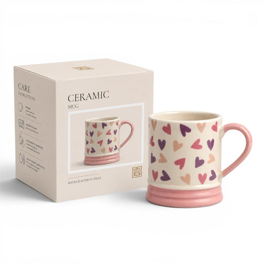 Confetti Hearts Ceramic Mug (Gift Box)
