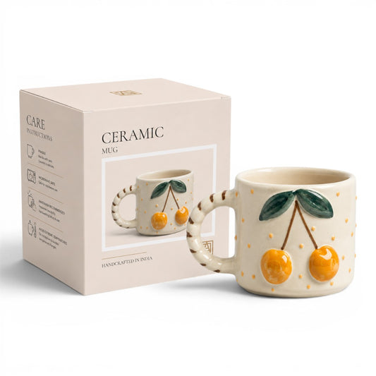 Cherry Charm Ceramic Mug (Gift Box)