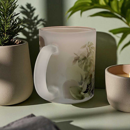 Monstera Calm Frosted Glass Mug
