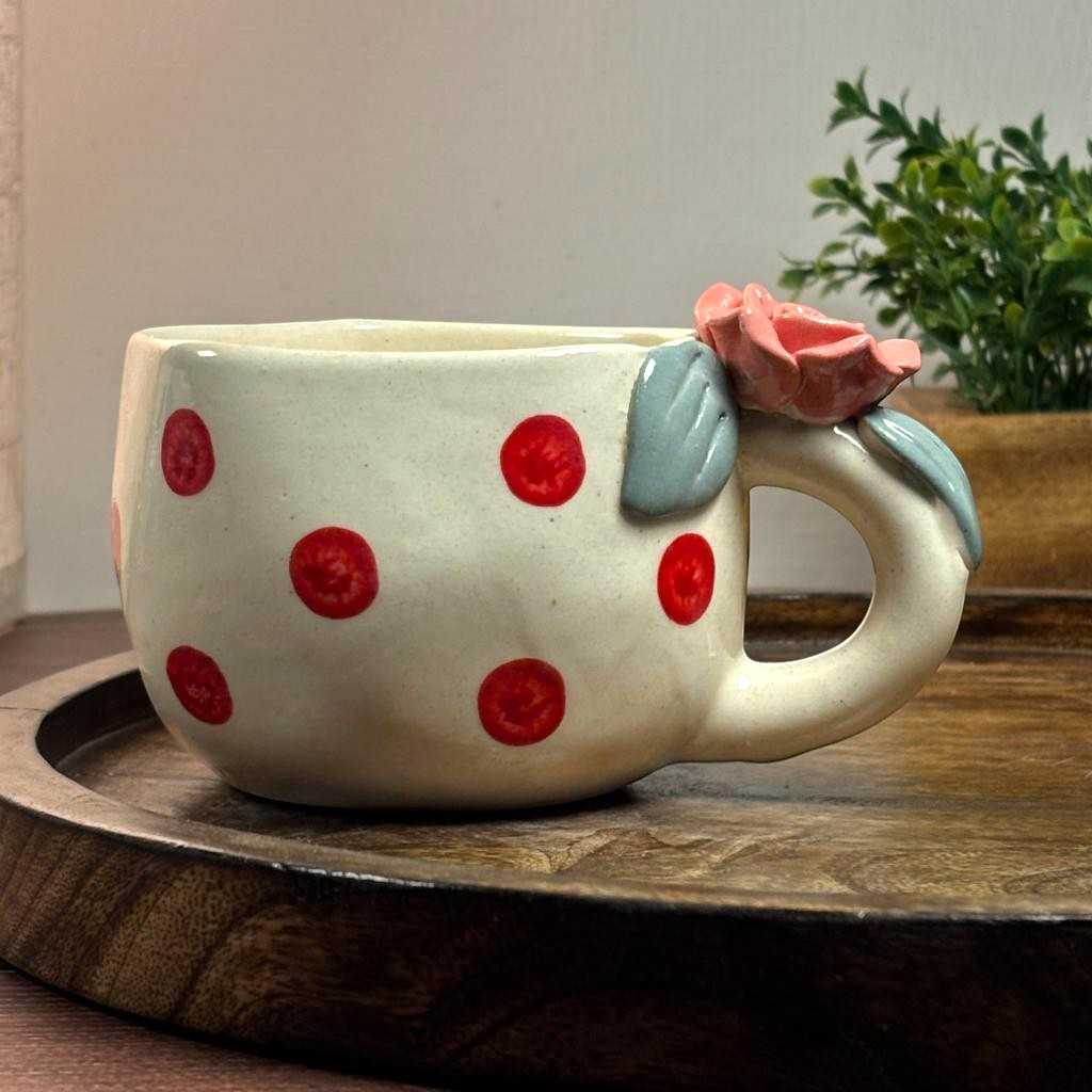 Rosy Dot Ceramic Cup