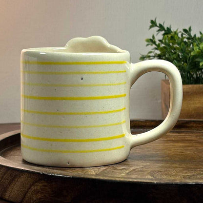 Sculpted Bloom Ceramic Cup - Pink