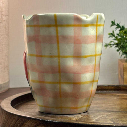 Scalloped Rose Ceramic Mug