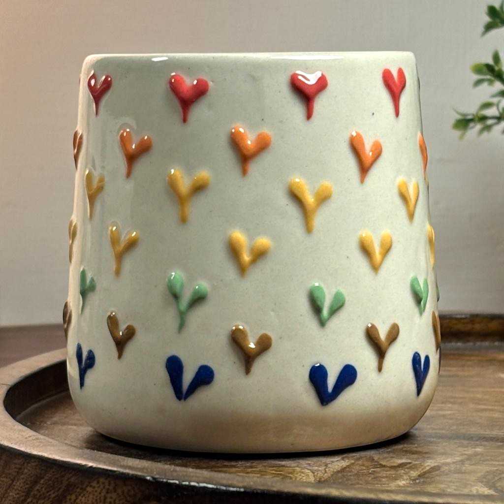 Palette Hearts Ceramic Cup