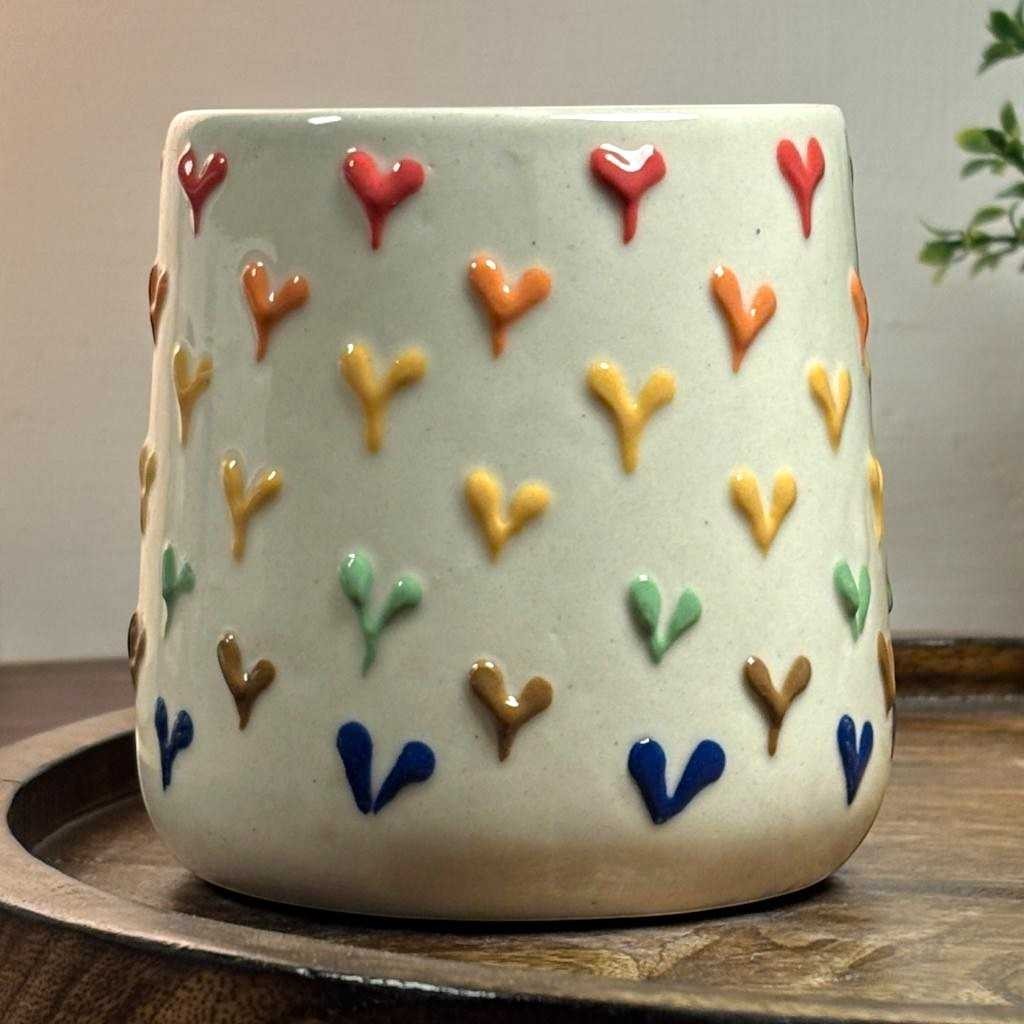 Palette Hearts Ceramic Cup