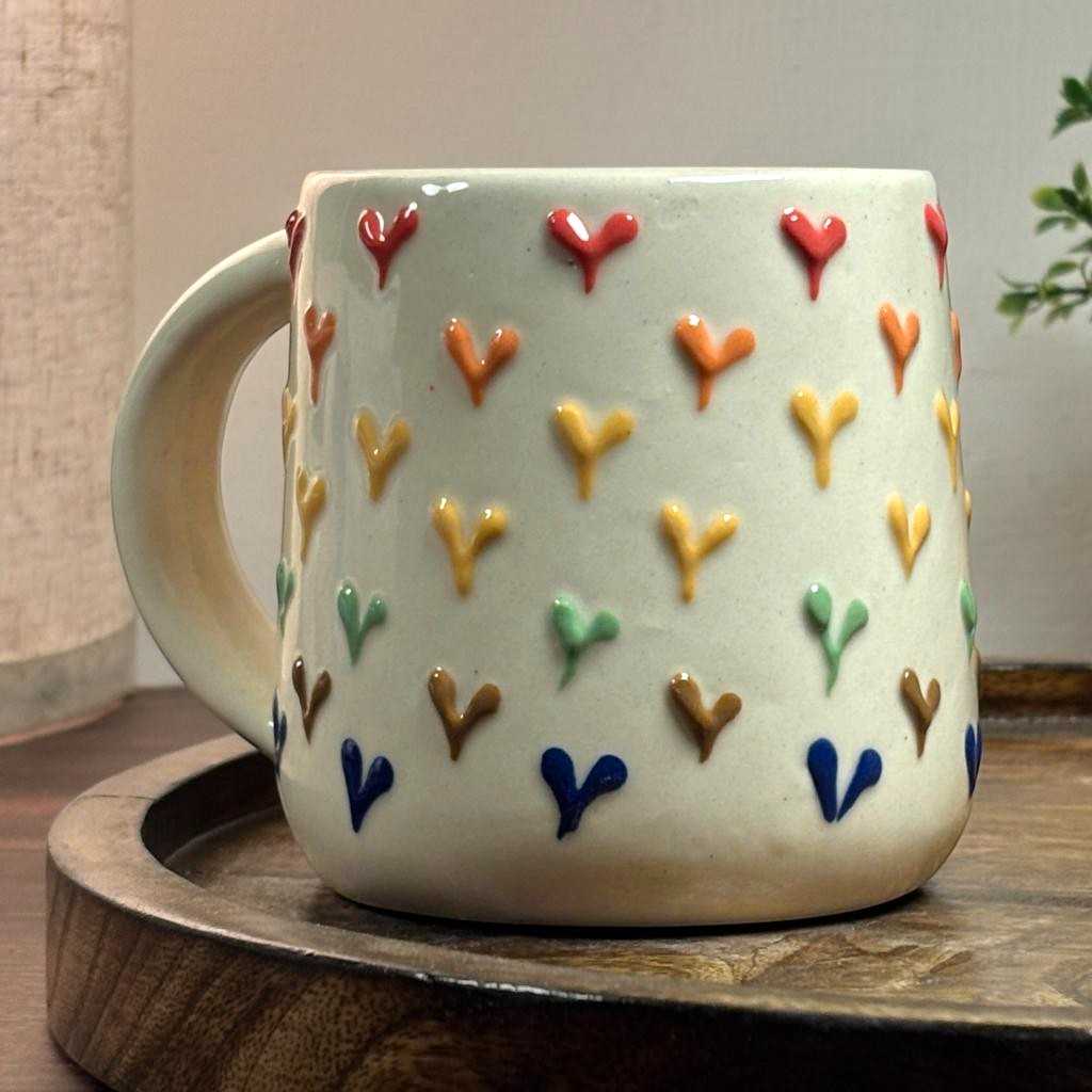 Palette Hearts Ceramic Cup