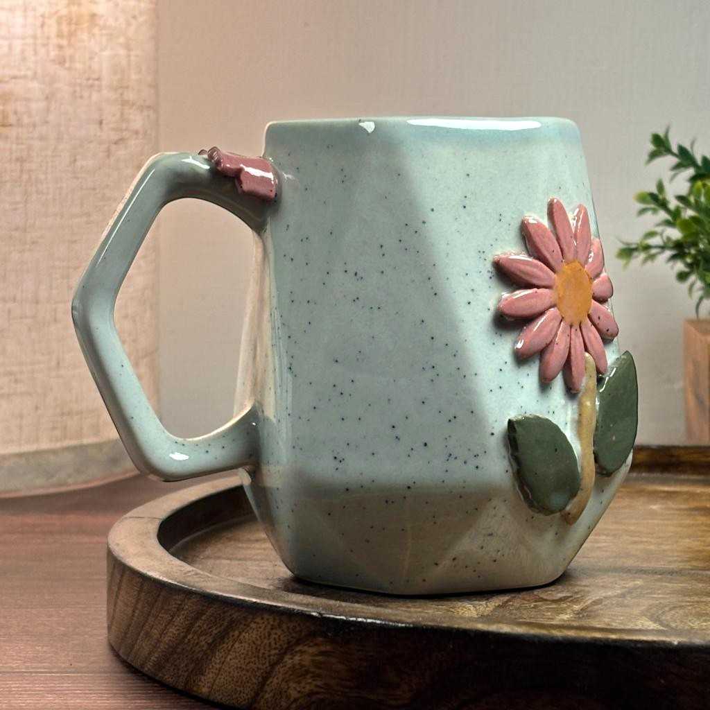Angular Blossom Ceramic Cup