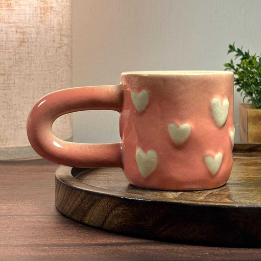Puffy Hearts Ceramic Mug