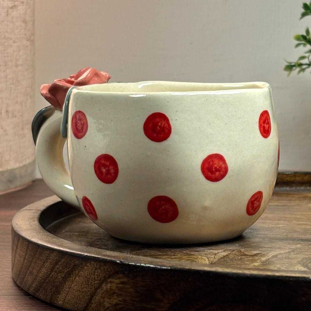 Rosy Dot Ceramic Cup