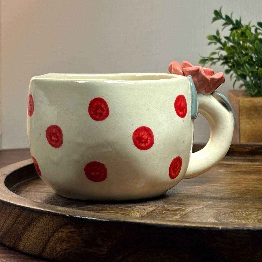 Rosy Dot Ceramic Cup