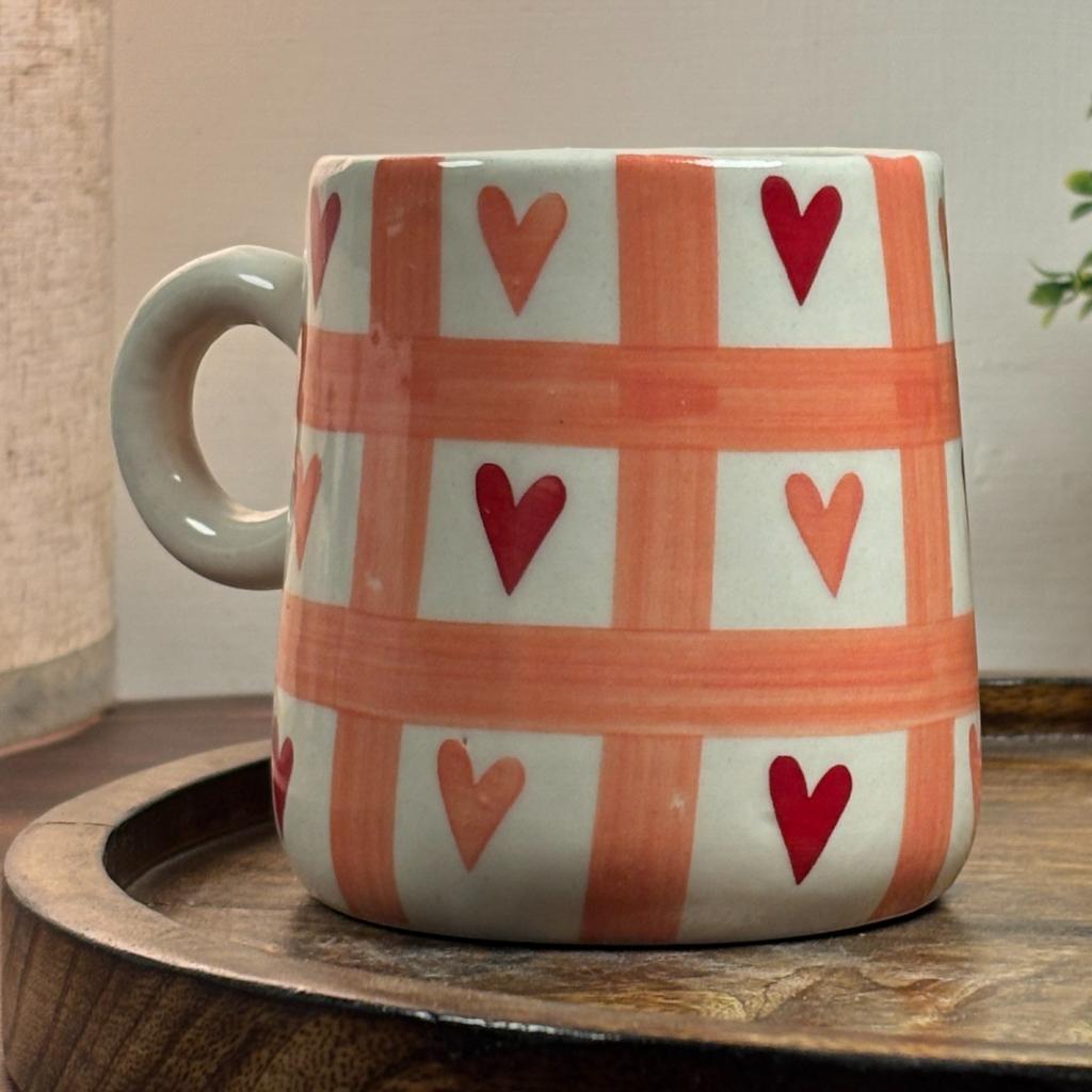 Heart Lattice Ceramic Cup
