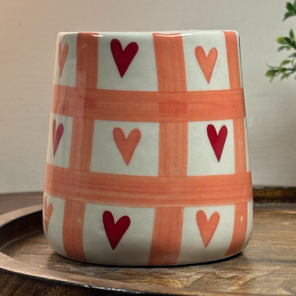 Heart Lattice Ceramic Cup